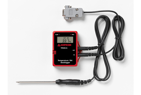 Handheld digital temperature and relative humidity data recorder